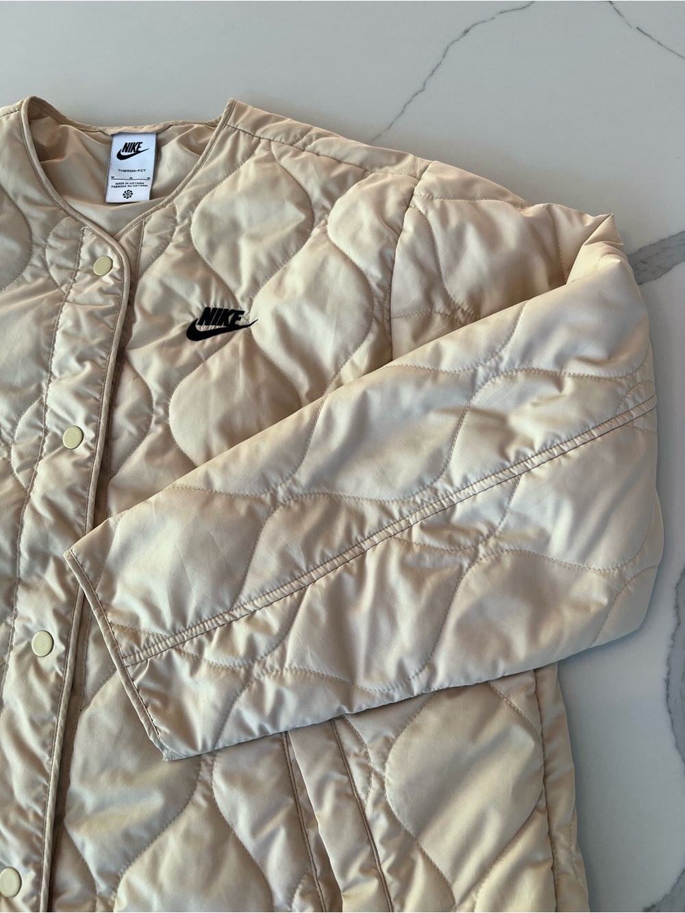 Nike Therma-Fit Quilted Jacket in Beige